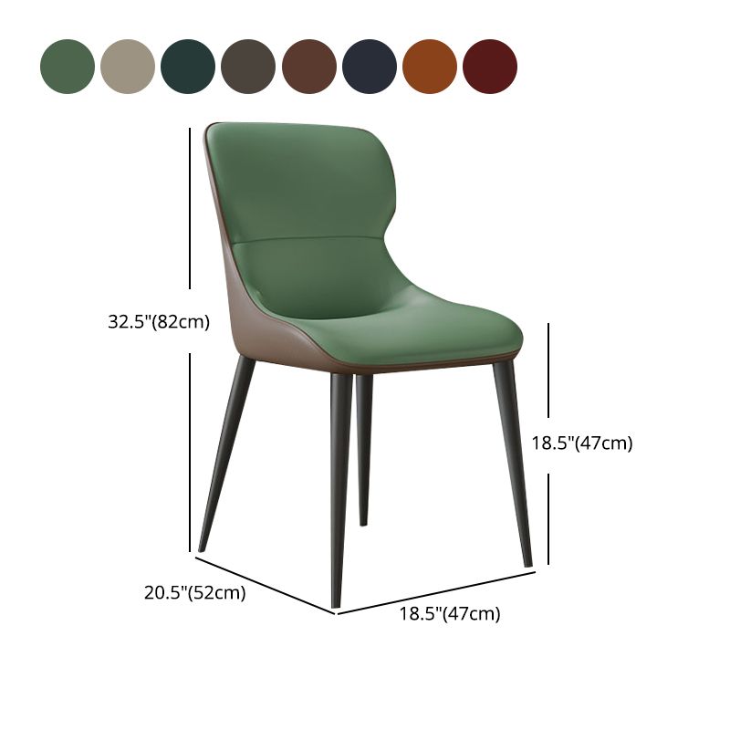 Modern Parsons Side Chair Leather Indoor Dining Chair (Set of 2) Clearhalo 'Dining Chairs' 'Dining Tables & Seating' 'dining_chair' 'furn' 'furn_dining_chair' 'Furniture' 'furniture_dining_chair' 'Kitchen & Dining Furniture' 1200x1200_37fc68d6-e8df-43b5-a282-fcd1093b18a1