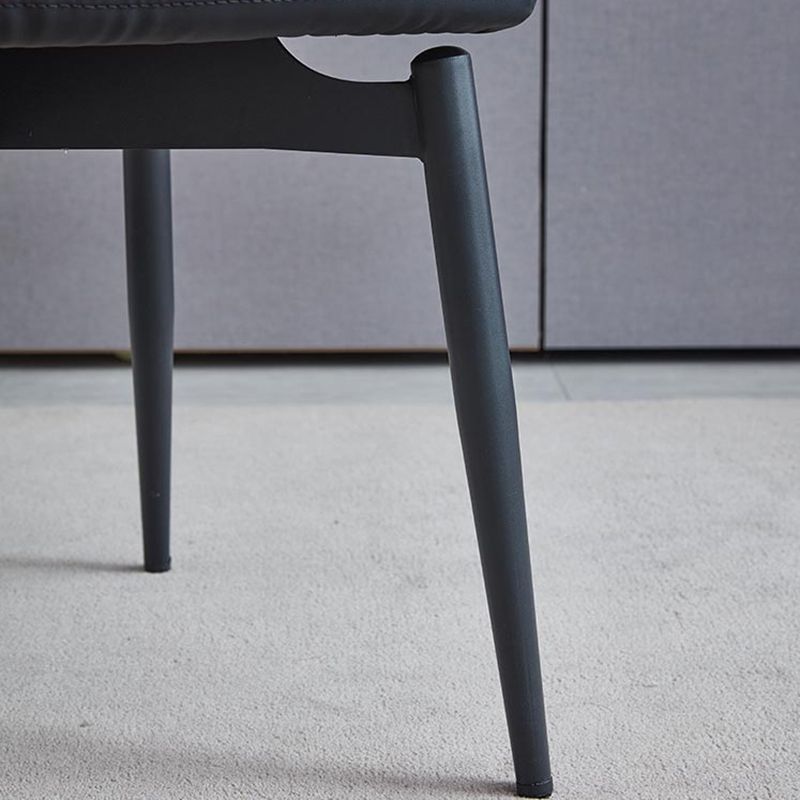 Sedie da pranzo in metallo in stile contemporaneo cucina laterale senza braccio