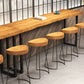 Industrial Bar Dining Table Solid Wood Bar Dining Table with Sled Base Clearhalo 'Bar Furniture' 'Bar Tables' 'bar_tables' 'furn' 'furn_bar_tables' 'Furniture' 'furniture_bar_tables' 'Kitchen & Dining Furniture' 1200x1200_37fd223a-fb7f-4eae-8527-f2a4544eb7dc