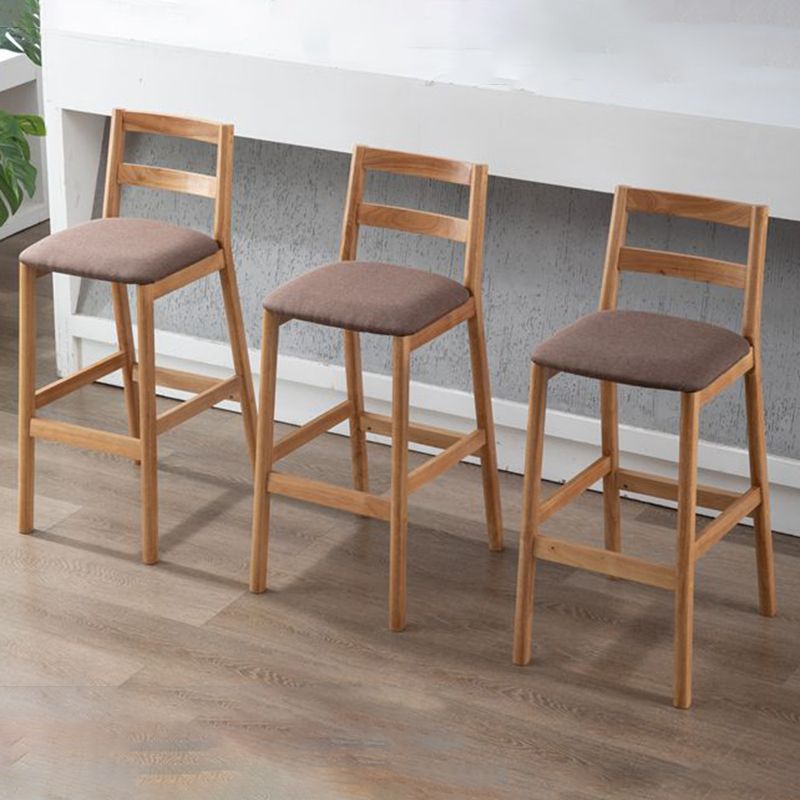 Modern Armless Backrest Counter Stool Wood Cafe Bar Stool with Cushion Clearhalo 'Bar Furniture' 'Bar Stools' 'bar_stools' 'furn' 'furn_bar_stools' 'furniture_bar_stools' 'Kitchen & Dining Furniture' 'kitchen&dining_furn' 'kitchen' 'kitchen_furn' Furniture' 1200x1200_37fd2401-9687-41be-8118-7e1e21725e4a