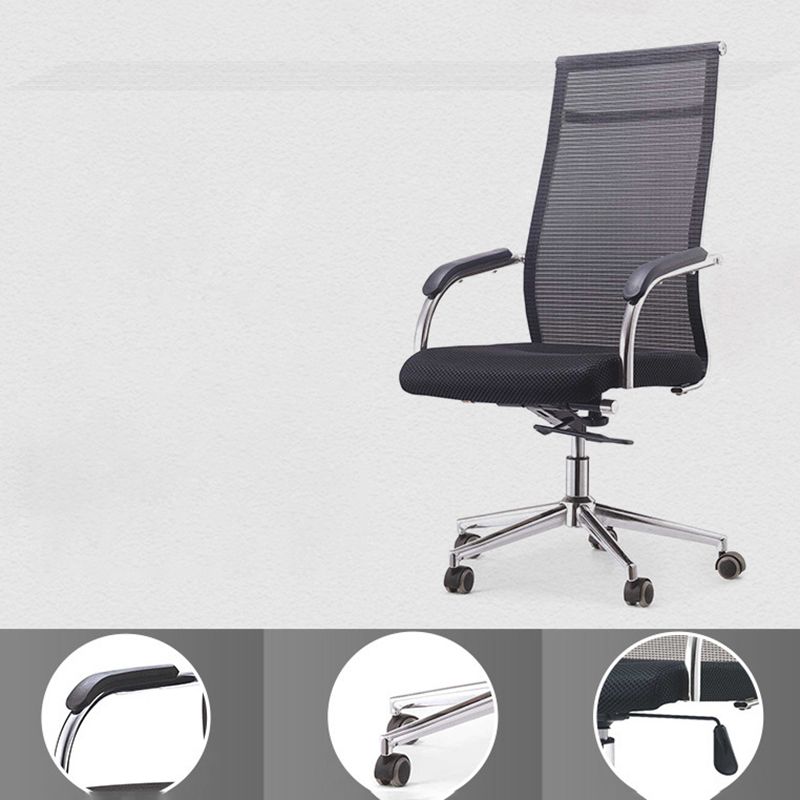 Modern Black Metal Conference Chair with Mid Back and Hight Back Home Office Chair Clearhalo 'furn' 'furn_office_chair' 'Furniture' 'Office Chairs' 'Office Furniture' 'office_chair' 1200x1200_37fd9ded-996f-4cb6-b1a2-35a7944084b9