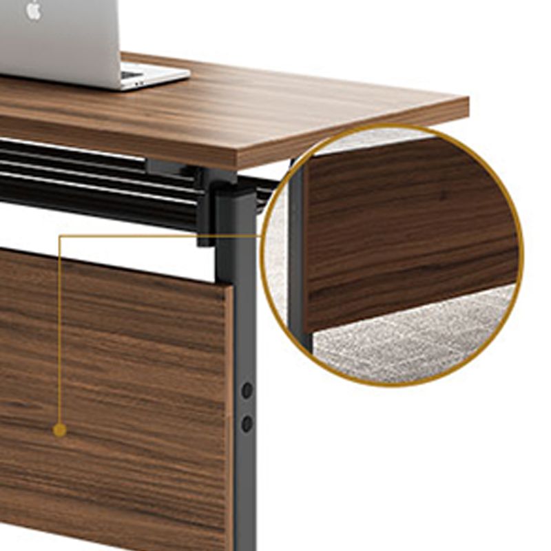 29.5 "H Brown houten bureau moderne vouwschrijfbureau met wielen