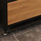 3 Lade Credenza Engineered Wood Board met schuifdeur met open opslag