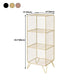 Nordic Metal Closed Back Bookcase Rectangle Storage Bookshelf