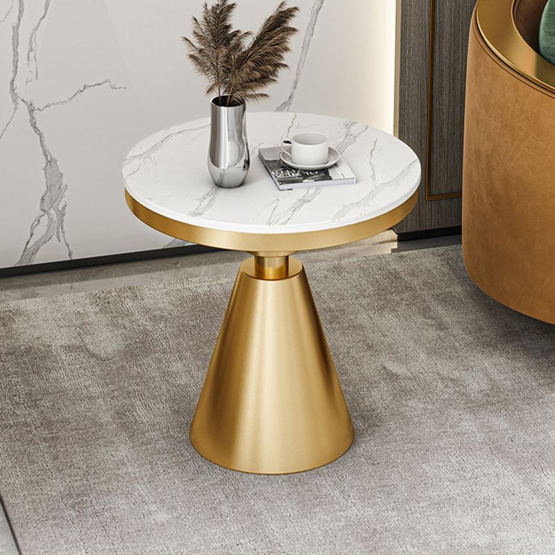 Mesa de metal de la tabla de metal de la parte superior de la pizarra redonda modernista