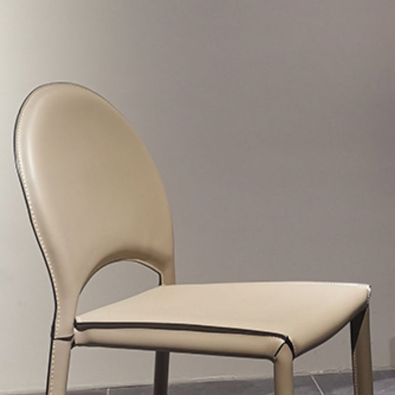 Faux Leather Dining Chairs Contemporary Chair with Metal Legs Clearhalo 'Dining Chairs' 'Dining Tables & Seating' 'dining_chair' 'furn' 'furn_dining_chair' 'Furniture' 'Kitchen & Dining Furniture' 1200x1200_3804cafb-f6af-4567-97b4-fd4aeb7e1e46
