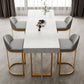Indoor Modern Pub Dining Set 1/2/5 Pieces White Stone Top Bar Pub Table Set Clearhalo 'Bar Furniture' 'furn' 'furn_home_bar_bar_sets' 'Furniture' 'Home Bars & Bar Sets' 'home_bar_bar_sets' 'Kitchen & Dining Furniture' 1200x1200_3804f9e3-d2dd-4140-892c-ce6e6d3f7a94