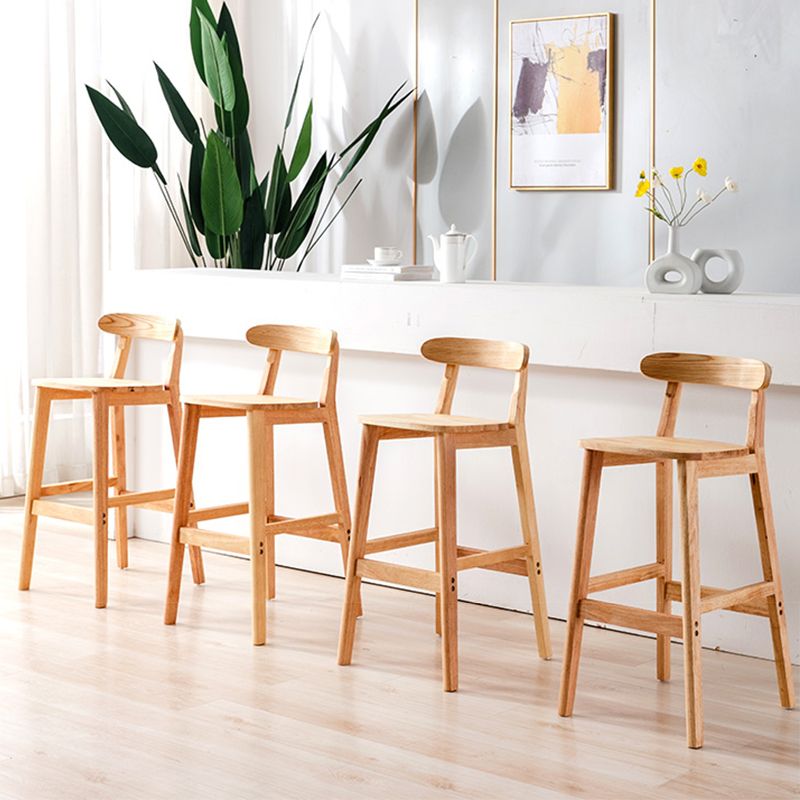 Solid Wood Modern Bar Stool Square Low Back Indoor Stool with Wood Legs Clearhalo 'Bar Furniture' 'Bar Stools' 'bar_stools' 'furn' 'furn_bar_stools' 'furniture_bar_stools' 'Kitchen & Dining Furniture' 'kitchen&dining_furn' 'kitchen' 'kitchen_furn' Furniture' 1200x1200_38057509-f0cf-4a97-85ab-b6c43ea8908c