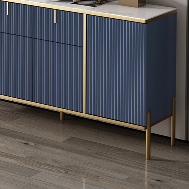 Glam Style Buffet Sideboard Sintered Stone Top Server with Door and Drawer for Home Use Clearhalo 'buffet_sideboard' 'Buffets & Sideboards' 'furn' 'furn_buffet_sideboard' 'Furniture' 'Kitchen & Dining Furniture' 1200x1200_38059529-dfd6-4631-9c98-bd7c68bc6041