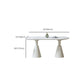 Contemporary Kitchen Dinner Table Double Pedestal Dining Table