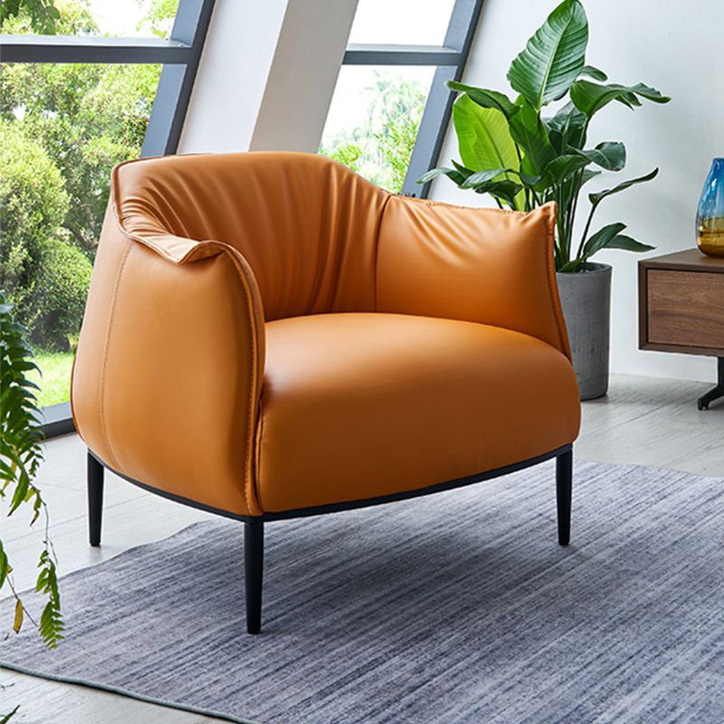 33.86"L x 33.06"W x 30.71"H Modern Tight Back Flared Arms Barrel Chair Clearhalo 'Accent Chairs' 'accent_chairs' 'Chairs & Seating' 'furn' 'furn_accent_chairs' 'Furniture' 'Living Room Furniture' 1200x1200_380856e4-8508-4379-bd73-81954513d5a7