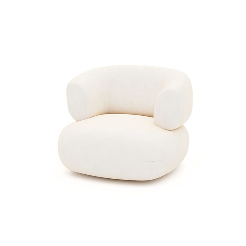 Wool Contemporary Sloped Arm Sofa Curved Sofa for Living Room, Apartment Clearhalo 'furn' 'furn_sofas' 'Furniture' 'Living Room Furniture' 'Sofa' 'sofas' 1200x1200_38099f65-273e-4bff-ac67-fb1fcd4784a6