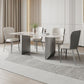 Contemporary Dining Set 1/5/7 Pcs Sintered Stone Dining Table with Upholstered Chairs Clearhalo 'Dining Room Sets' 'Dining Tables & Seating' 'dining_room_set' 'furn' 'furn_dining_room_set' 'Furniture' 'Kitchen & Dining Furniture' 1200x1200_380a368f-ee51-4d8c-83ce-89fa006a623c
