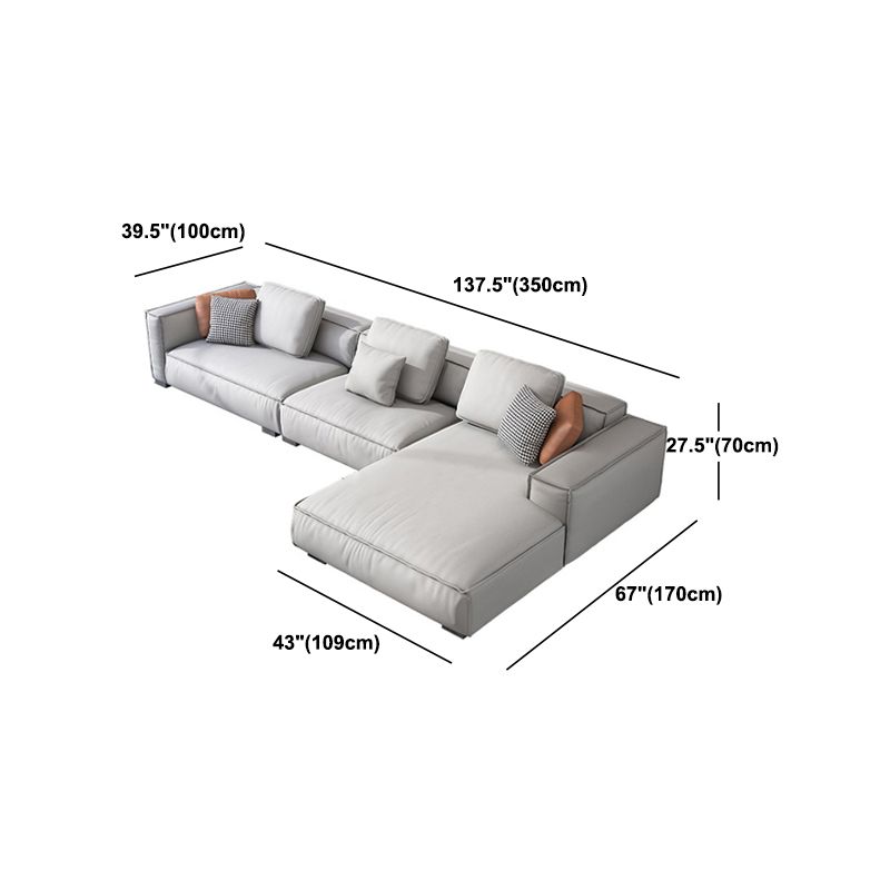 ノルディックフェイクレザーソファスクエアアームソファボルスター枕と