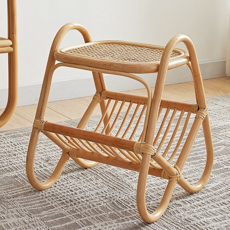 Tavolo accento laterale di divano in legno in stile asiatico soggiorno snack snack laterale