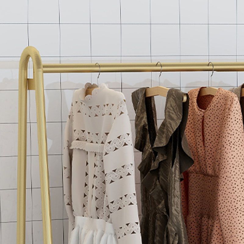 Freiständige Kleiderbügel hell Luxus Hall Tree Metalldelte Rack