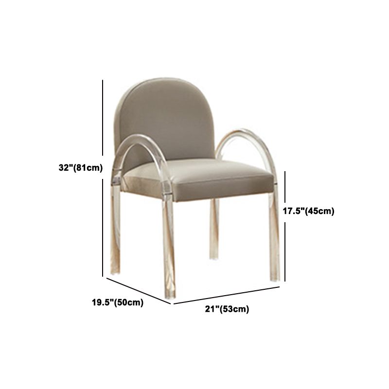 Acryl poten eetmeubelset 1/2/3/4 stuks ronde tafel met gestoffeerde stoelen