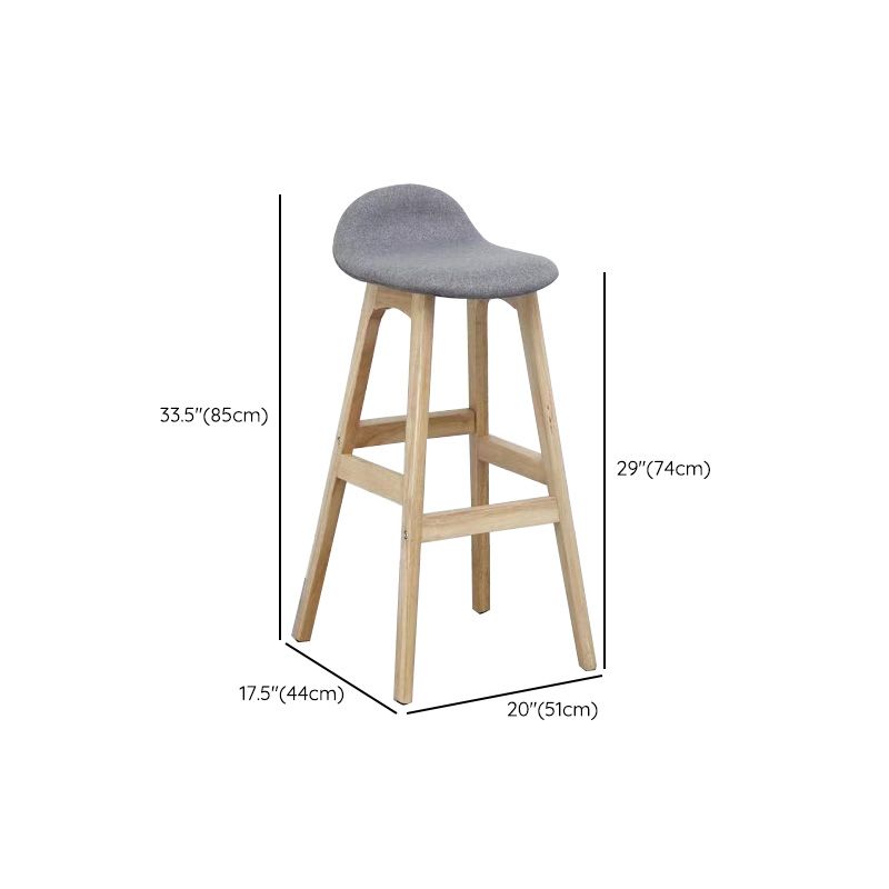 Zeitgenössische Barhocker aus Holz mit Thekenhöhe, armloser Barhocker für das Wohnzimmer