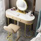 Glam 29.52 " H Slate Top Vanity Stool with Drawers Dressing Table Clearhalo 'Bedroom Furniture' 'furn' 'furn_makeup_vanities' 'Furniture' 'Makeup Vanities' 'makeup_vanities' 1200x1200_381195f2-d2d8-474c-9a43-a8a74675bfd3