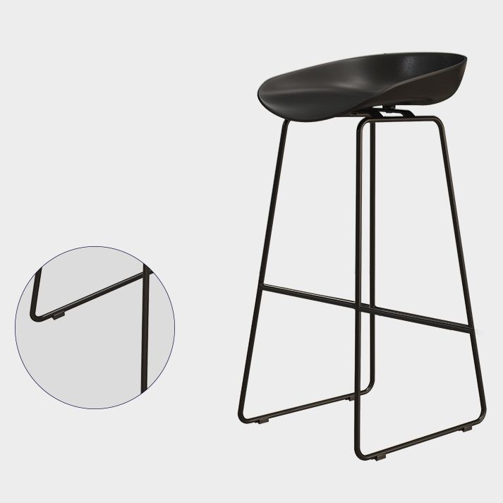 Modern Armless Backrest Counter Stool Iron Cafe Bar Stool with Pedal and Acrylic Seat Clearhalo 'Bar Furniture' 'Bar Stools' 'bar_stools' 'furn' 'furn_bar_stools' 'Furniture' 'furniture_bar_stools' 'Kitchen & Dining Furniture' 1200x1200_3811c62d-1a54-4bb2-ad05-261ff32572d4