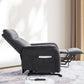 Chaise inclinable à relocation de raccourci à gris en velours avec aide à la lifting