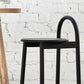Contemporary Armless Dining Stools Solid Wood Bar Stools with Footrest