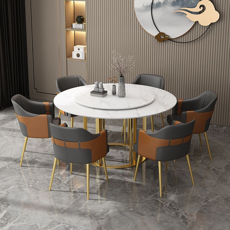 Round Sintered Stone Dining Table Traditional Luxury Dining Table with Gold Base Clearhalo ' dining_table' 'Dining Tables & Seating' 'Dining Tables' 'furn' 'furn_dining_table' 'Furniture' 'furniture_dining_table' 'Kitchen & Dining Furniture' 'kitchen&dining_furn' 'kitchen' 'kitchen_dining_table' 1200x1200_3813c8b4-7ece-46f1-92dc-d29e3370e462