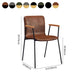 Industrial Leather Dining Arm Chair Matte Finish Solid Back Dining Chair Clearhalo ' kitchen&dining_furn' 'Dining Chairs' 'Dining Tables & Seating' 'dining_chair' 'furn' 'furn_dining_chair' 'Furniture' 'furniture_dining_chair' 'Kitchen & Dining Furniture' 'kitchen' 1200x1200_3816a795-3249-489f-8f55-cc137d5a4e27