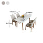 Contemporary Modern Rectangle Stone Table 4 Legs Home Kitchen Dinner Table Clearhalo ' dining_table' 'Dining Tables & Seating' 'Dining Tables' 'furn' 'furn_dining_table' 'Furniture' 'furniture_dining_table' 'Kitchen & Dining Furniture' 'kitchen&dining_furn' 'kitchen' 'kitchen_dining_table' 1200x1200_3816d54b-778c-4d63-89f2-d3a6dde1caad