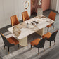 Designer Style Sintered Stone Top Dining Set 1/4/5/7 Pieces Dining Room Table Set Clearhalo 'Dining Room Sets' 'Dining Tables & Seating' 'dining_room_set' 'furn' 'furn_dining_room_set' 'Furniture' 'furniture_dining_room_set' 'Kitchen & Dining Furniture' 1200x1200_3818fa02-4f54-486a-9f37-44be505d6d18