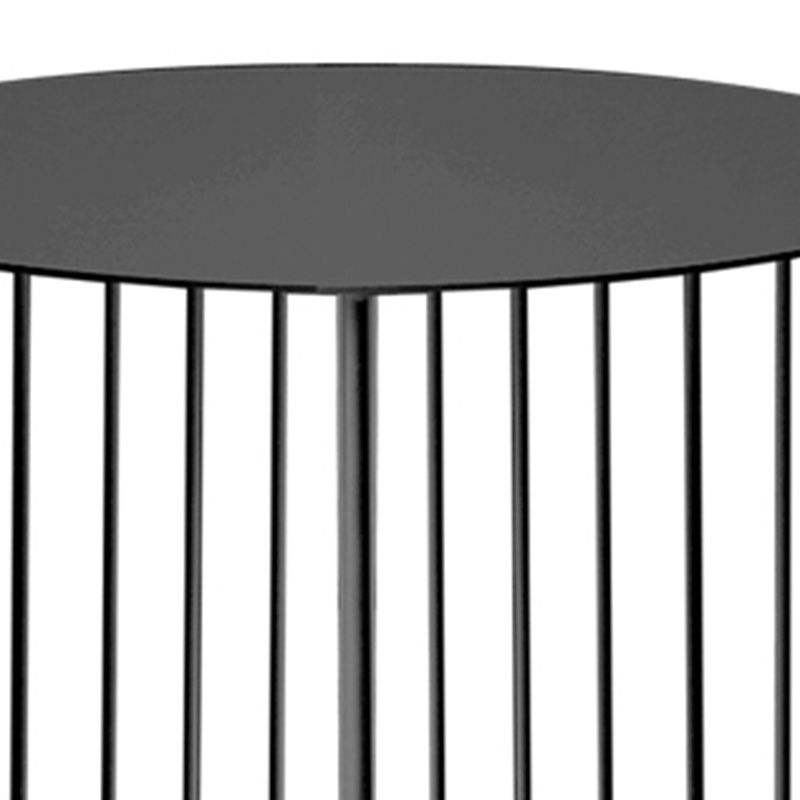 Mid-Century Modern Round Iron End Table Dia 11.81" Pedestal Side Table Clearhalo 'Coffee & Accent Tables' 'End & Side Tables' 'end_side_tables' 'furn' 'furn_end_side_tables' 'Furniture' 'Living Room Furniture' 1200x1200_3819fe32-2d7f-4e2b-9ac8-9a688c86c318