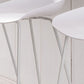 Contemporary Plastic Bar Stool Armless Dining Stool with Metal Base