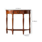 Solid Wood Half Moon Console Table 1-drawer 35.43" Tall Accent Table