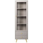 Glam Vertical Standard Bookcase Manufactured Wood Bookcase with Door and Drawers Clearhalo 'Bookcases' 'furn' 'furn_bookcases' 'Furniture' 'furniture_bookcases' 'kitchen' 'kitchen_bookcases' 'Living Room Furniture' 'Office Furniture' 1200x1200_381ccce6-4701-427f-bb0f-3a0d1b759911