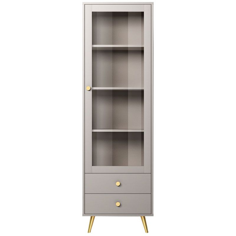 Glam Vertical Standard Bookcase Manufactured Wood Bookcase with Door and Drawers Clearhalo 'Bookcases' 'furn' 'furn_bookcases' 'Furniture' 'furniture_bookcases' 'kitchen' 'kitchen_bookcases' 'Living Room Furniture' 'Office Furniture' 1200x1200_381ccce6-4701-427f-bb0f-3a0d1b759911