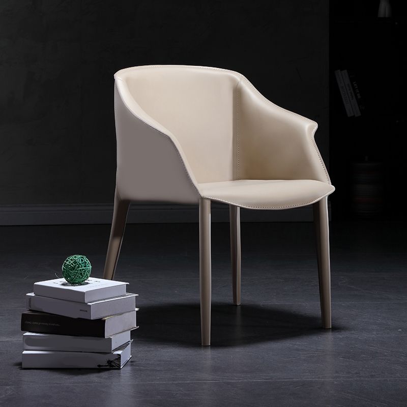 Faux Leather Dining Arm Chair Contemporary Dining Room Chair