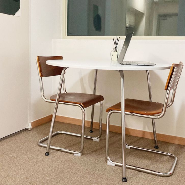 Estilo contemporáneo Silla lateral de comedor de madera de madera abierta para el hogar para el hogar