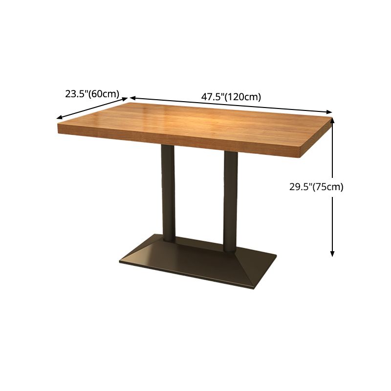 Eettafel in industriële stijl Massief houten eettafel voor eetkamer