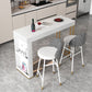 Glam Iron Bar Dining Table Faux Marble Top Indoor Bistro Table with 2-Drawer Clearhalo 'Bar Furniture' 'Bar Tables' 'bar_tables' 'furn' 'furn_bar_tables' 'Furniture' 'furniture_bar_tables' 'Kitchen & Dining Furniture' 1200x1200_3820eac8-7af0-4865-ba0e-fcefa2aec97f