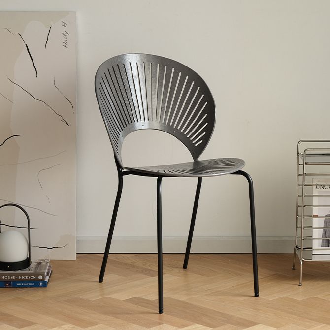 Modern Armless Dining Chairs Solid Wood Windsor Back Dining Side Chair Clearhalo 'Dining Chairs' 'Dining Tables & Seating' 'dining_chair' 'furn' 'furn_dining_chair' 'Furniture' 'Kitchen & Dining Furniture' 1200x1200_38218c5b-4abb-4d98-ad2f-524b3fb9d4a8