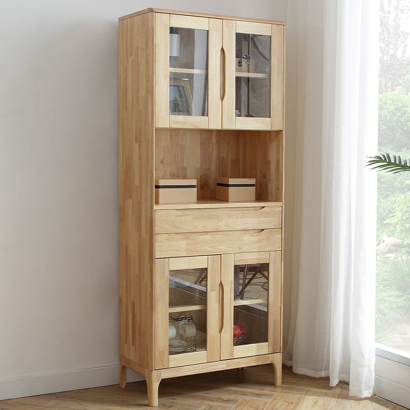 Rubberwood Solid Wood Buffet Server Contemporary Dining Server Clearhalo 'buffet_sideboard' 'Buffets & Sideboards' 'furn' 'furn_buffet_sideboard' 'Furniture' 'Kitchen & Dining Furniture' 1200x1200_3821971d-d1f6-4eec-ba70-0c6277f240b3