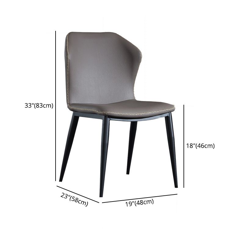 Modern Style Upholstered Side Chair Wingback Parsons Chair for Home Use Clearhalo ' kitchen&dining_furn' 'Dining Chairs' 'Dining Tables & Seating' 'dining_chair' 'Furniture' 'furniture_dining_chair' 'Kitchen & Dining Furniture' 'kitchen' 1200x1200_3821eb52-b743-4a59-82eb-4afaf8378952