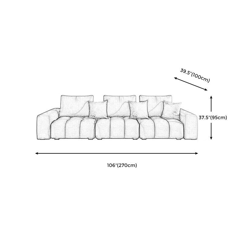 American Traditional Faux Leather Cushions Sectionals 37.4"High Square Arm Sofa,Dark Brown Clearhalo 'furn' 'furn_sectionals' 'Furniture' 'furniture_sectionals' 'kitchen' 'kitchen_sectionals' 'Living Room Furniture' 'Sectionals' 1200x1200_38237edd-86f6-408c-bcc1-ae0bf383cb84