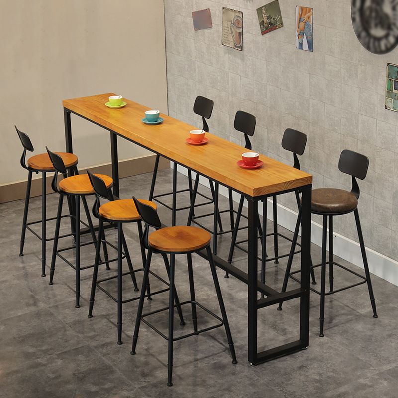 29.53" Industrial Bar and Counter Stool Low Back Stool with 4 Black Legs Clearhalo 'Bar Furniture' 'Bar Stools' 'bar_stools' 'furn' 'furn_bar_stools' 'furniture_bar_stools' 'Kitchen & Dining Furniture' 'kitchen&dining_furn' 'kitchen' 'kitchen_furn' Furniture' 1200x1200_38246cde-a8b8-4649-85c7-8bfed88d8ad0