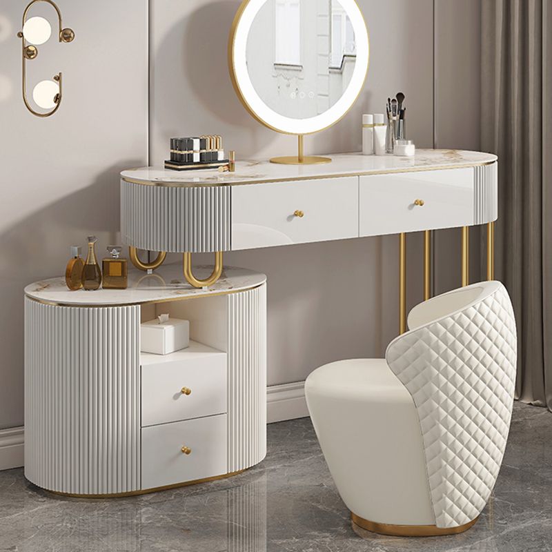 Slate Top Glam Make-up Eitelkeit 4 Schubladen Eitelkeitsverkederedisch Set