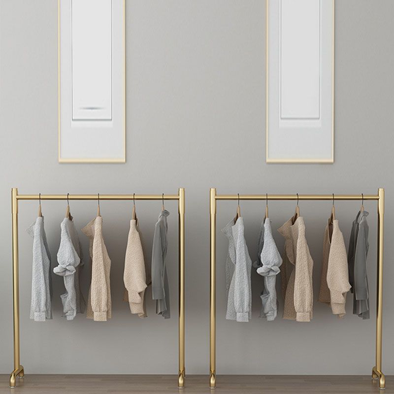 Zeitgenössischer Kleidungsregal Metall gerahmt Hanging Rail Entry Hall Tree