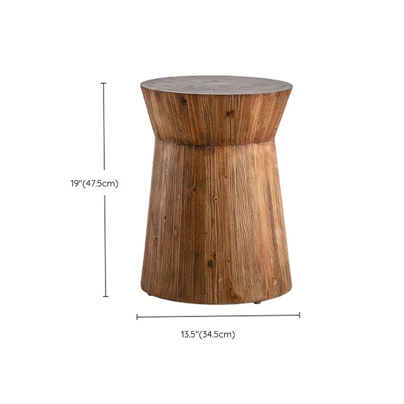 Modernistic Round Solid Wood Side Table Rustic Tree Stump Side End Snack Table Clearhalo 'Coffee & Accent Tables' 'End & Side Tables' 'end_side_tables' 'furn' 'furn_end_side_tables' 'Furniture' 'Living Room Furniture' 1200x1200_3827703c-b9d5-494d-825c-ef0c573580c2