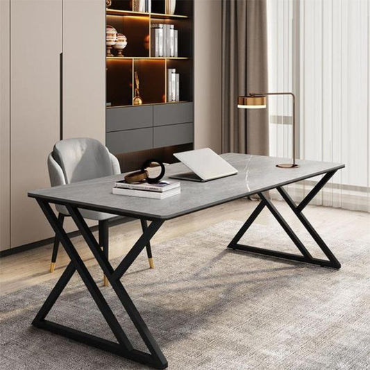 29.53 "H Moderne Office Desk Antique Finish Computer Desk met metalen benen