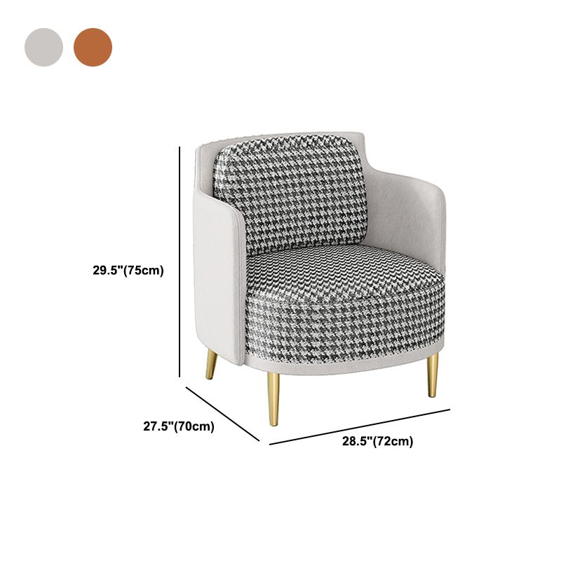 Faux Leather Sloped Arm Curved Sofa Contemporary Moon Shape Sofa