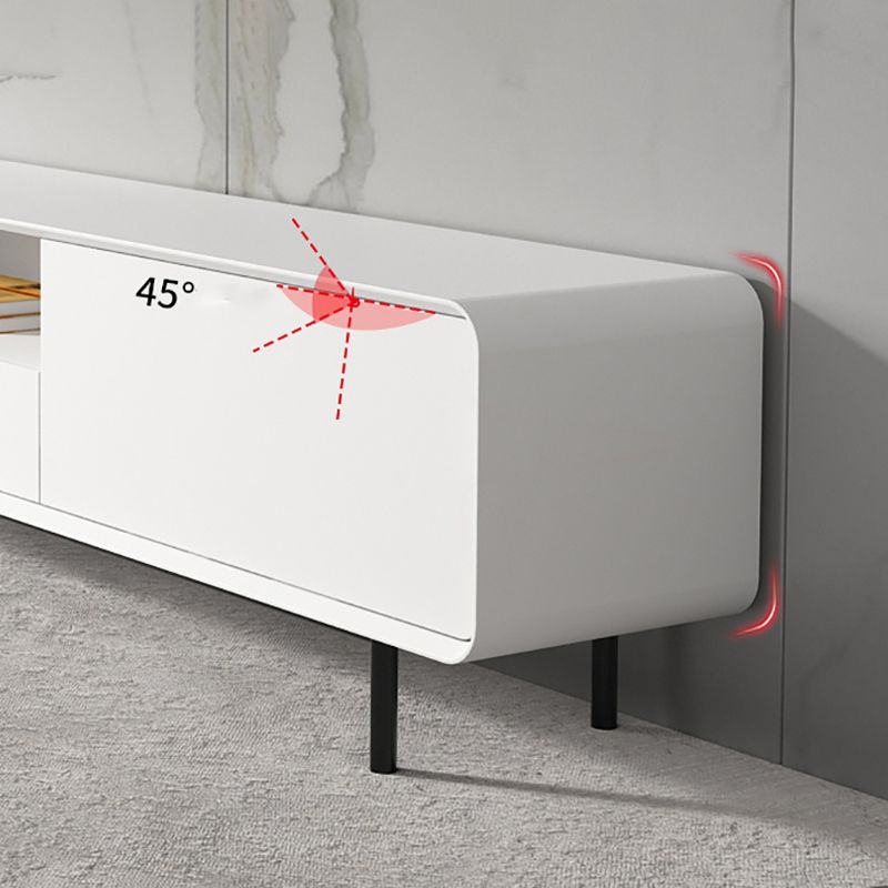 16 "D Consolet de stand de télévision moderne Cabinet télévisé à rangement ouvert, faux bois